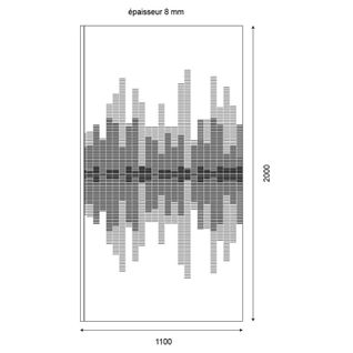 Paroi De Douche Fixe 110 Cm X 200 Cm Motif Manhattan - Verre 8 Mm