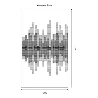 Paroi De Douche Fixe 120 Cm X 200 Cm Motif Manhattan - Verre 8 Mm
