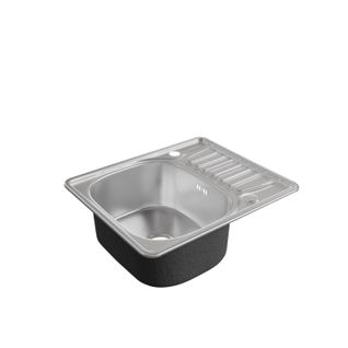 Evier En Inox 1 Bac + Égouttoir Evinox 58 Cm X 48 Cm