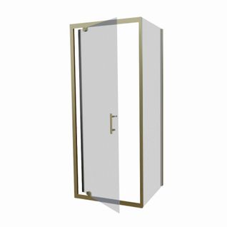 Paroi De Douche D'angle Porte Pivotante + Retour Fixe Goldy 80 Cm X 80 Cm
