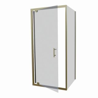 Paroi De Douche D'angle Porte Pivotante + Retour Fixe Goldy 90 Cm X 90 Cm