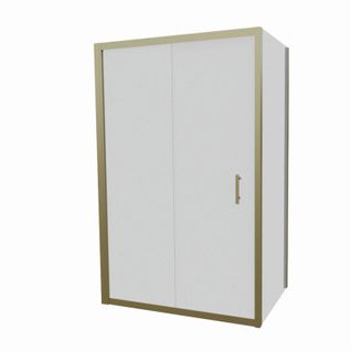 Paroi De Douche D'angle Porte Coulissante + Retour Fixe Goldy 120 Cm X 90 Cm