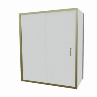 Paroi De Douche D'angle Porte Coulissante + Retour Fixe Goldy 160 Cm X 90 Cm