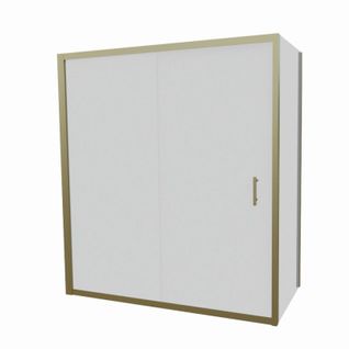 Paroi De Douche D'angle Porte Coulissante + Retour Fixe Goldy 170 Cm X 80 Cm