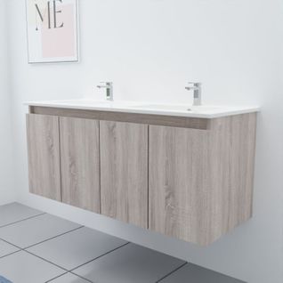 Meuble Double Vasque 120 Cm Proline- Bois- Céramique