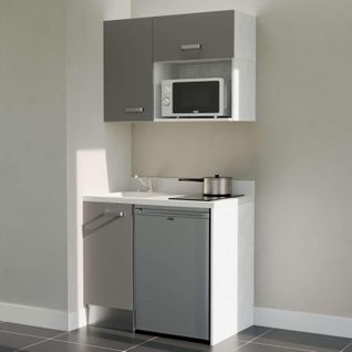 K00 : Gris - Plan Monobloc Snova Évier à Gauche + Electro Inox