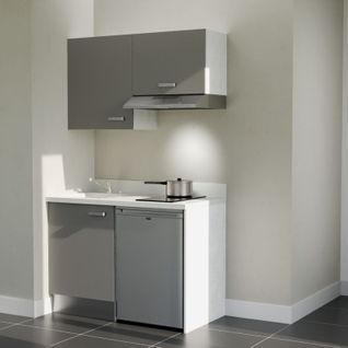 K01 : Gris - Plan Monobloc Snova Évier à Gauche + Electro Inox