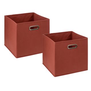 Lot De 2 Boîtes De Rangement Terracotta  31 X 31 Cm