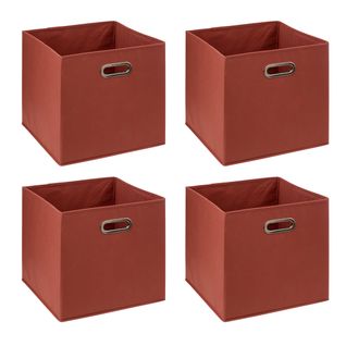 Lot De 4 Boîtes De Rangement Terracotta  31 X 31 Cm