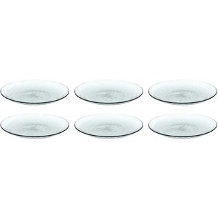 Assiettes En Plastique Effet Martelé (lot De 6) Bleu Turquoise