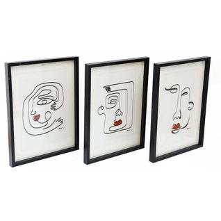 Assortiment De 3 Cadres Visages