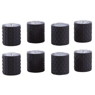 Photophore Noir En Verre Teinté Mat Lot De 8