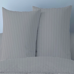 Housses De Couette 260x240 Unies Rayées + 2 Taies Pur Satin De Coton