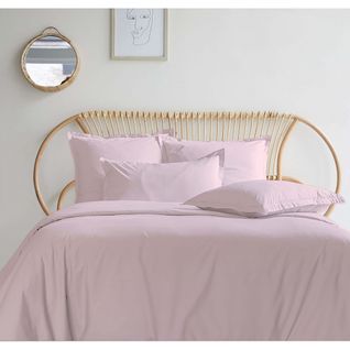 Housse De Couette 280x240 + 2 Taies 65x65 Cm – 100% Percale – Tissage Serré 80 Fils - Finition Rabat