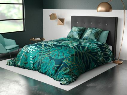 Housse De Couette 220x240 Cm - Alba Verte + Taies Pur Coton