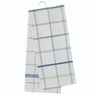 Lot De 2 Torchons Professionnels Cali 70x70 Cm Coton Et Lin à Carreaux - Haute Absorption, Usage