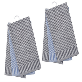 Lot De 6 Torchons Professionnels Yoko 100 % Coton 70x70 Cm - Haute Absorption, Fils Teints, Idéal