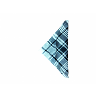 Lot De 6 Mouchoirs De Travail Grands Carreaux Bleu Et Blanc - 100% Coton - Doux Et Écologique -