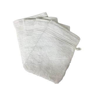 Lot De 4 Gants De Toilette - 20x15 - Blanc