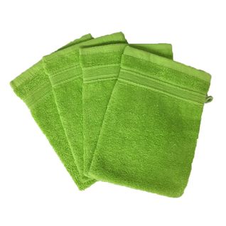 Lot De 4 Gants De Toilette - 20x15 - Anis