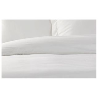 Housse De Couette 240x280 Cm Unie Blanche 100 % Coton 57 Fils + 2 Taies D'oreiller Assorties –