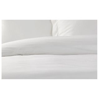 Housse De Couette 240x280 Unie Blanche Coton + 2 Taies Assorties
