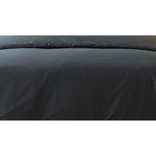 Housse De Couette 240x280 Unie Anthracite + 2 Taies Assorties