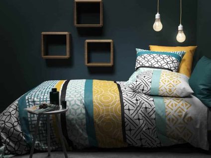 Housse De Couette Citedor 220x240 + 2 Taies 100% Coton - 57 Fils Cm²