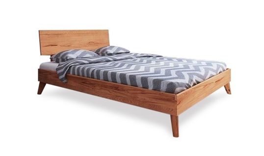 Lit En Hêtre Massif Design Scandinave - Greg 180 X 200 Cm Avec 2 Chevets