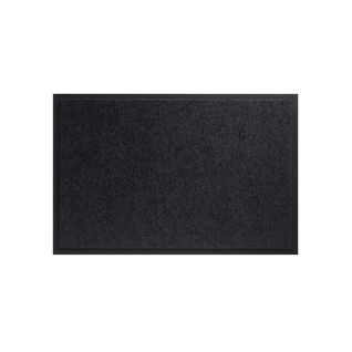 Paillasson Twister Noir 90x150 Fait En Europe En Polyamide Doux Et Soyeux