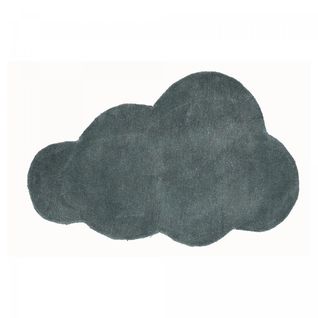 Tapis Enfant 60x90 Forme Originale Fait Main En Coton Gris Nuage 1