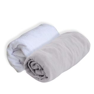 Lot D'1 Alèse Et 1 Drap Housse - 70x140 Cm - Gris Perle