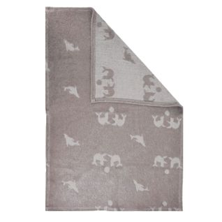 Couverture Chaude Pour Enfant Motif Animaux Marins - 80x100 Cm - Taupe
