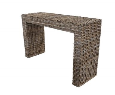 Console Rectangulaire Avec Revêtement En Kubu Naturel Tressé - Hawaï