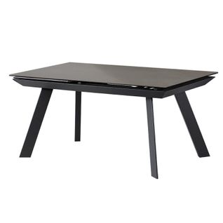 Table Extensible 160 à 240 Cm Céramique Gris Pieds Acier - Drakkar