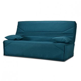 Clic Clac 130x190 Cm En Tissu Bleu Et Matelas Bultex® 14 Cm - Teodore