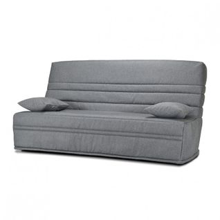 Clic Clac 130x190 Cm En Tissu Gris Chiné Et Matelas 13 Cm - Ebro