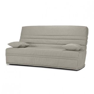 Clic Clac 130x190 Cm En Tissu Gris Clair Et Matelas 13 Cm - Ebro