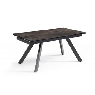 Table Extensible 160/240 Cm Céramique Gris Vieilli Pieds Inclinés - Maine 08