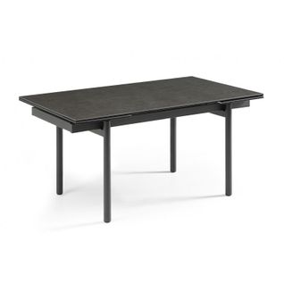 Table Extensible 160/240 Cm Céramique Gris Foncé Pieds Droits - Utah 09