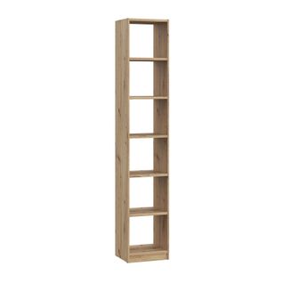 Etagère Colonne 40 X 220 Cm 5 Tablettes Décor Chêne Rustique - Marie