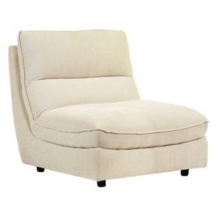 Chauffeuse Pour Canapé Modulable En Tissu Doux Écru - Charles