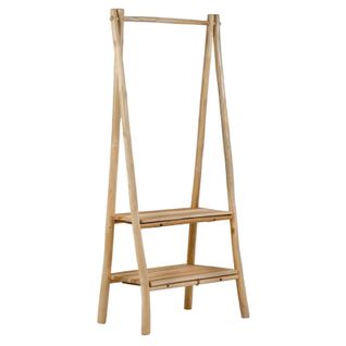 Meuble D'entrée / Portant En Bois De Teck Massif H. 160 Cm - Mariano