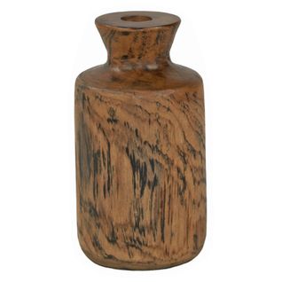 Vase Décoratif H. 15 Cm En Bois De Teck Massif - Hera S