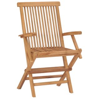 Fauteuil De Jardin Pliant En Bois De Teck Massif Huilé - Ancolie