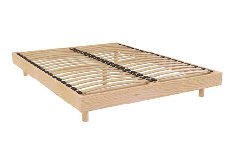 Sommier à Lattes 2 Places Bois Kit France - 140x200