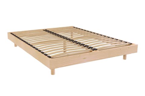 Sommier à Lattes 2 Places Bois Kit France - 140x200