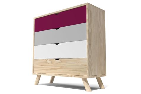 Commode Scandinave En Bois Massif Viking