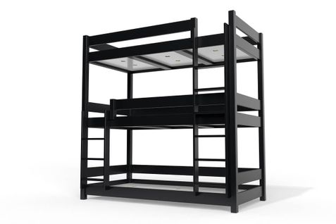 Lit Superposé 3 Places 90x190 En Bois Massif Abc