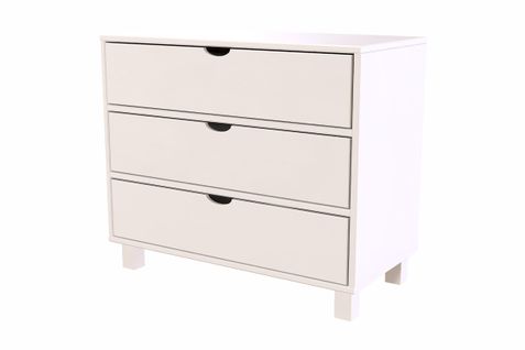 Commode Bois 3 Tiroirs Cube